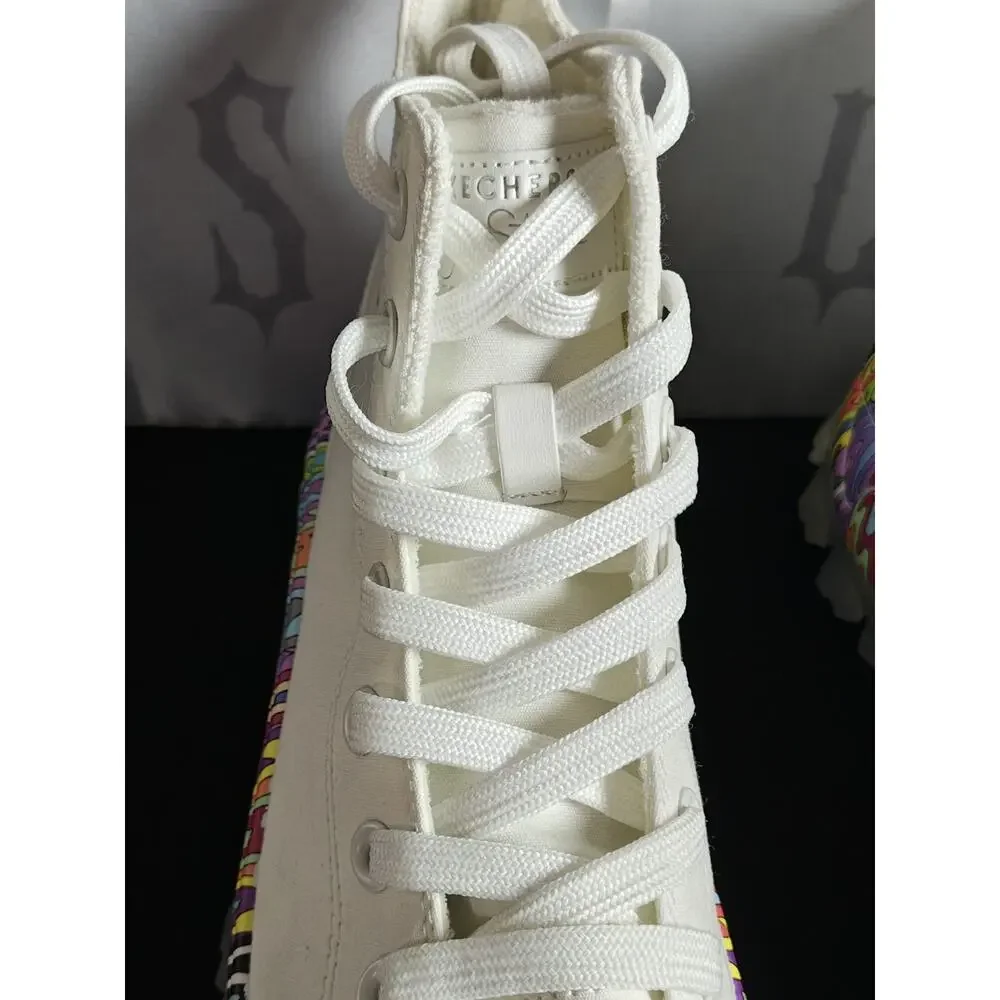 SKECHERS X JEN STARK Women's 6 / 36 Hi - Ryze Platform White Multicolor Sneakers